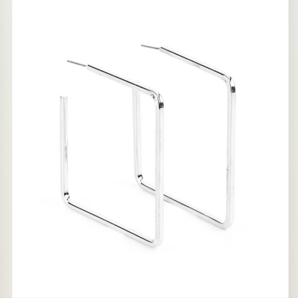NWOT Hoop Earrings - Square - Picture 2 of 3